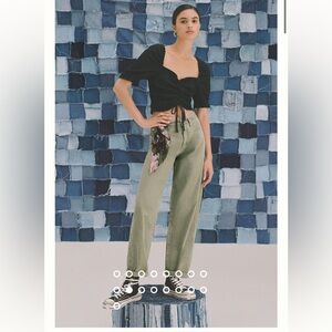 Pilcro the breaker barrel leg Jean in moss